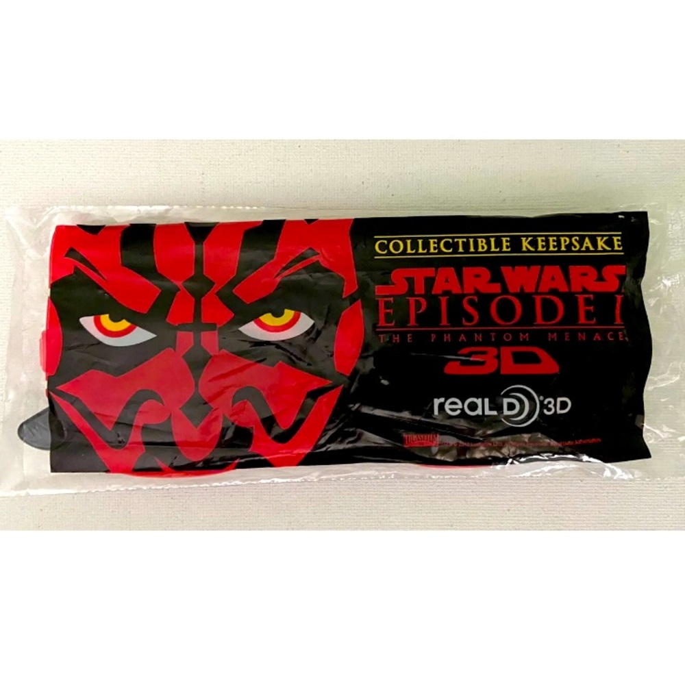 Star Wars Episode 1 The Phantom Menance Darth Maul Real D 3D Glasses Collectible